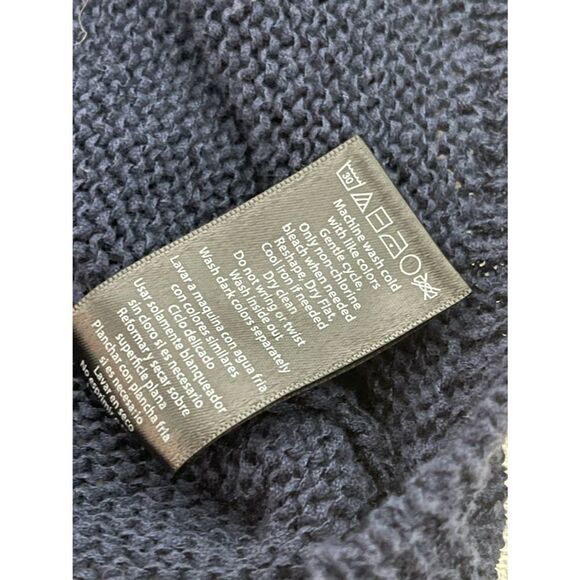 Rachel Zoe KARLA Open Knit Pullover‎ Sweater Navy Blue M - Picture 6 of 6